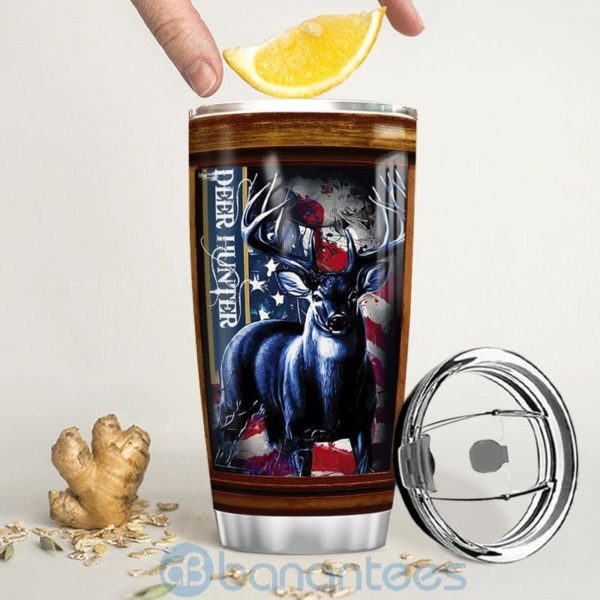 Custom Name Gift For Dad Hunting Flag Tumbler Product Photo