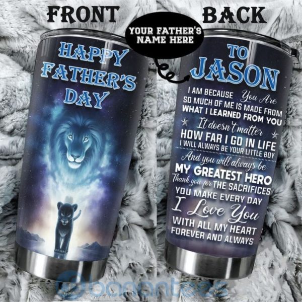 Custom Name Gift For Dad Lion Dad To My Dad Tumbler Product Photo
