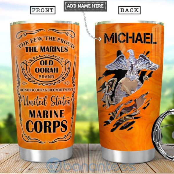 Custom Name Gift For Dad Marine Corp Old Oorah Tumbler Product Photo