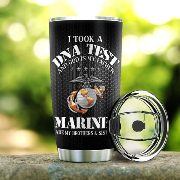 Custom Name Gift For Dad Marine Corps DNA Tumbler Product Photo