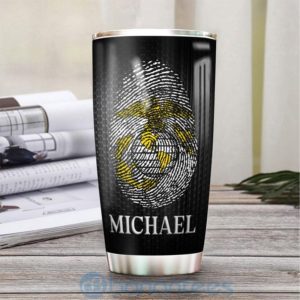 Custom Name Gift For Dad Marine Corps DNA Tumbler Product Photo