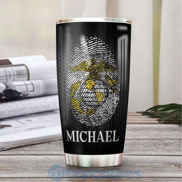 Custom Name Gift For Dad Marine Corps DNA Tumbler Product Photo