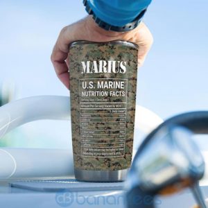 Custom Name Gift For Dad Marine Facts Tumbler Product Photo