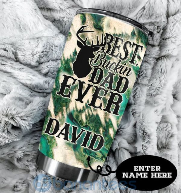Custom Name Gift For Dad My Deer Hunting Dad Tumbler Product Photo