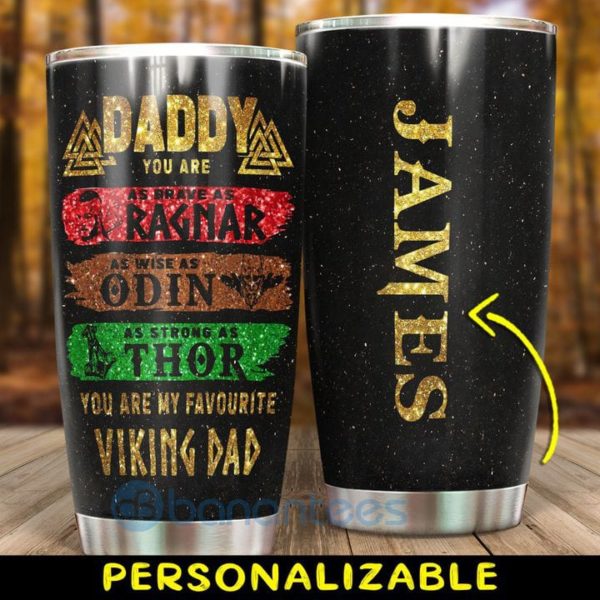 Custom Name Gift For Dad My Favorite Viking Dad Tumbler Product Photo