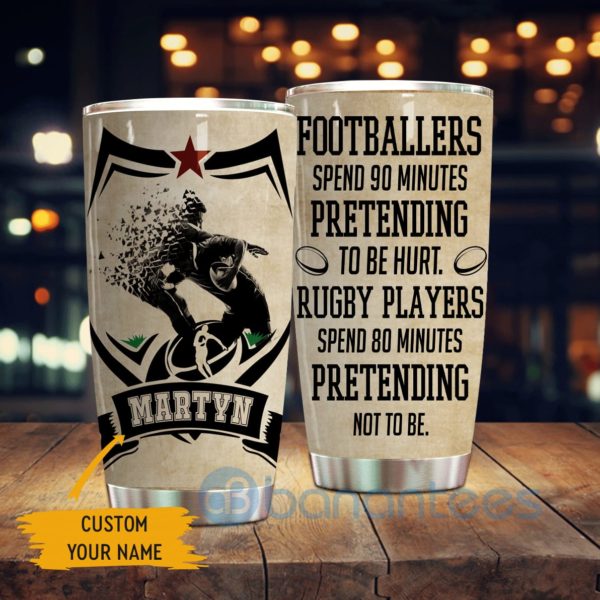 Custom Name Gift For Dad Rugby Player Dad Tumbler Product Photo