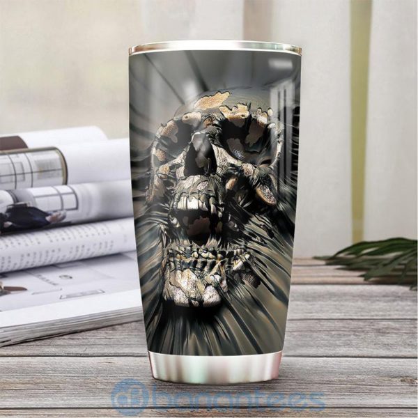 Custom Name Gift For Dad Skull Break Tumbler Product Photo