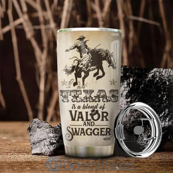Custom Name Gift For Dad Texas Cowboy DNA Tumbler Product Photo