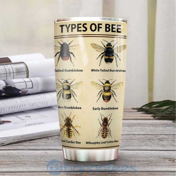Custom Name Gift For Dad Types Of Bee Tumbler Product Photo