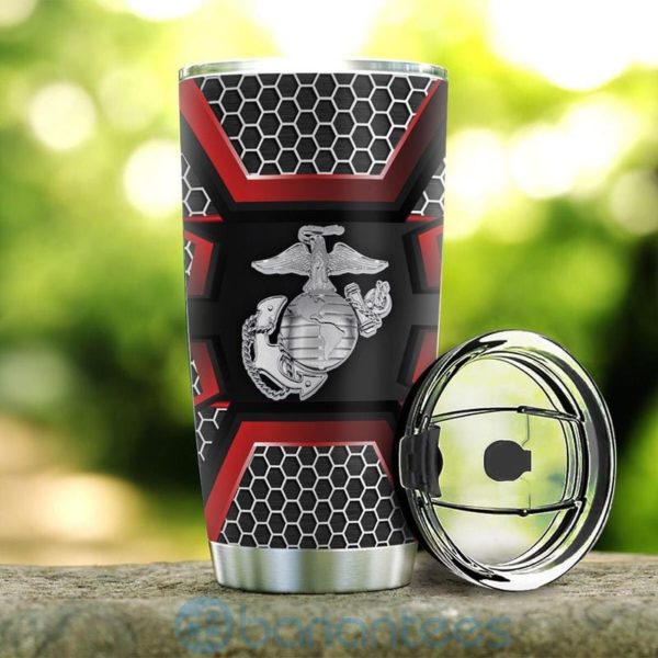 Custom Name Gift For Dad US Marine Corps Tumbler Product Photo