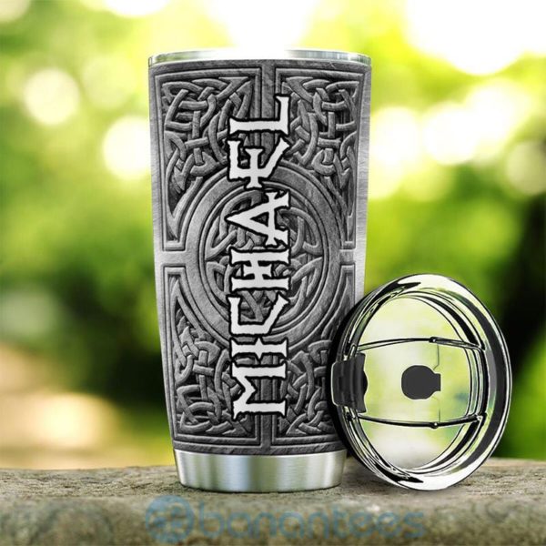 Custom Name Gift For Dad Viking Loki Tumbler Product Photo