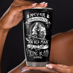 Custom Name Gift For Dad Viking Old Man Tumbler Product Photo