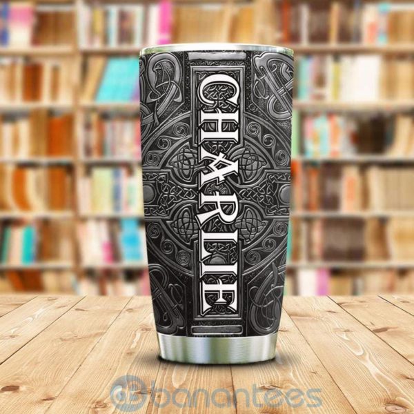 Custom Name Gift For Dad Viking Wolf Raven Tumbler Product Photo