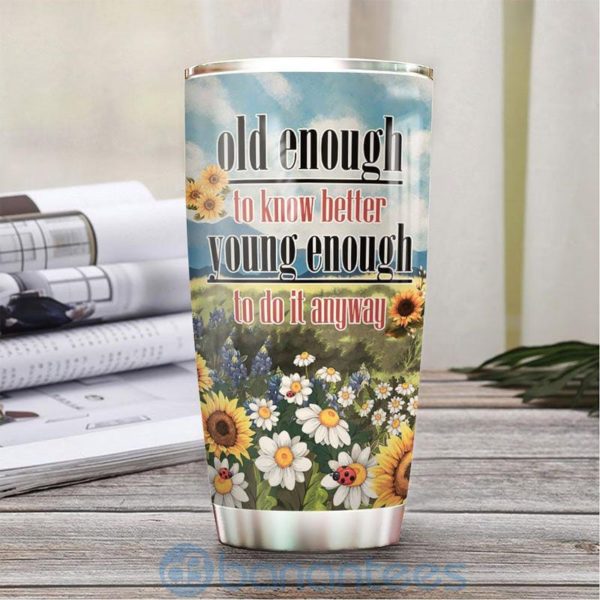 Custom Name Gift For Dad Vintage Red Truck Sunflower Tumbler Product Photo