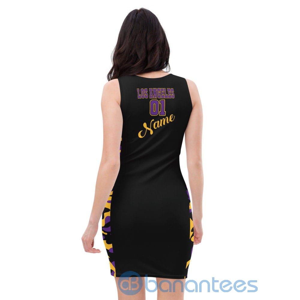 custom-name-home-team-los-angeles-fashion-racerback-dress-for-women-3-0AHIl.jpg Custom Name Home Team Los Angeles Fashion Racerback Dress For Women Product Photo