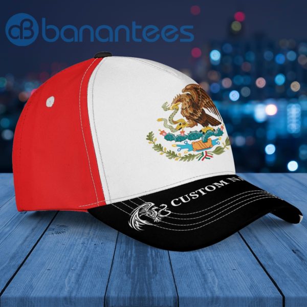 Custom Name Mexico National Emblem Eagle Holding Snake Cap Hat Product Photo