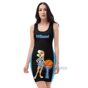 Custom Name Miami Home Team Jersey Themed Cartoon Racerback Dress Product Photo