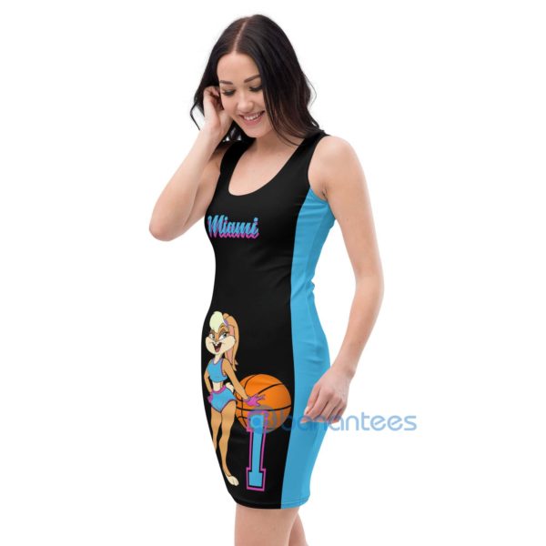 Custom Name Miami Home Team Jersey Themed Cartoon Racerback Dress Product Photo