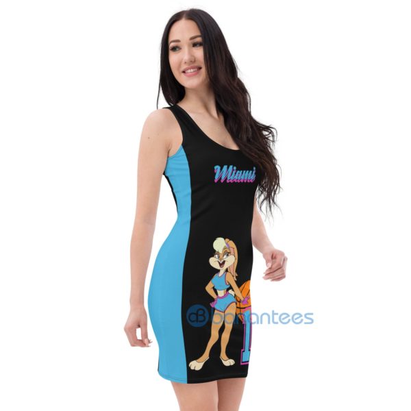 Custom Name Miami Home Team Jersey Themed Cartoon Racerback Dress Product Photo