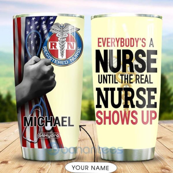 Custom Name Real Nurse Tumbler Product Photo
