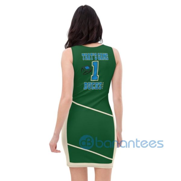 Custom Name Ultimate Bucks Themed Green Jersey Type Dress Product Photo