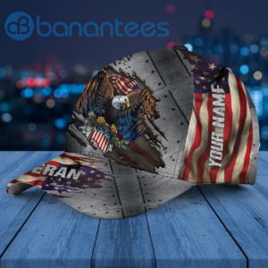 Custom Name Veteran Eagle US Flag Independent Cap Hat Product Photo