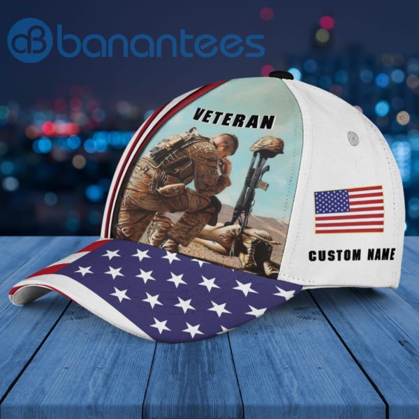 Custom Name Veteran Soldier US Flag Independent Cap Hat Product Photo
