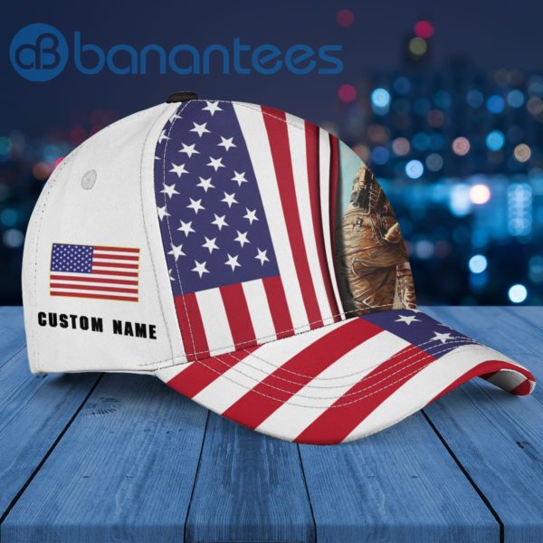 Custom Name Veteran Soldier US Flag Independent Cap Hat Product Photo