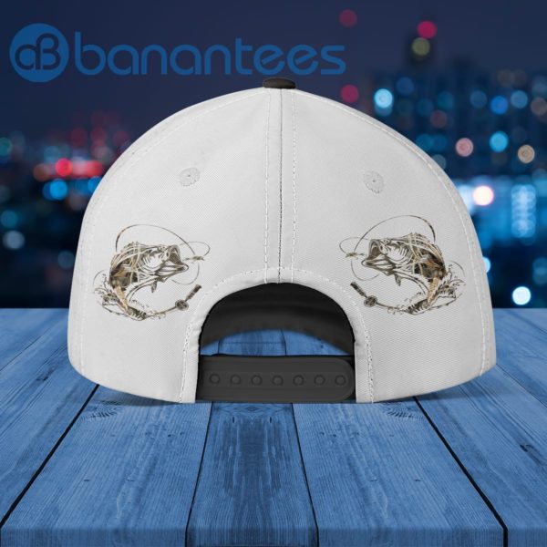 Custom name WallEye Fishing Camo White Dad Gift Cap Hat Product Photo