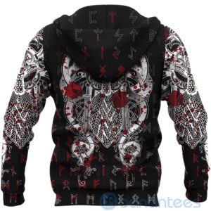 Custom Viking Fenrir & Tyr Tattoo Blood All Over Printed 3D Hoodie Product Photo