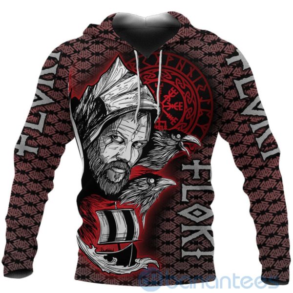 Custom Viking Floki Valknut Viking Pattern All Over Printed 3D Hoodie Product Photo