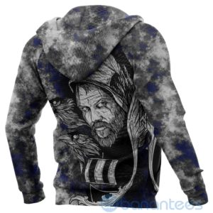 Custom Viking Floki Valknut Viking Pattern Blue All Over Printed 3D Hoodie Product Photo