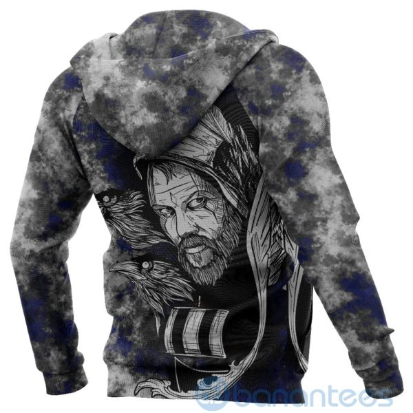 Custom Viking Floki Valknut Viking Pattern Blue All Over Printed 3D Hoodie Product Photo