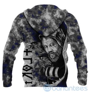 Custom Viking Floki Valknut Viking Pattern Blue All Over Printed 3D Hoodie Product Photo