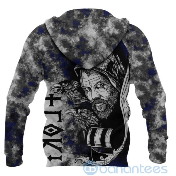 Custom Viking Floki Valknut Viking Pattern Blue All Over Printed 3D Hoodie Product Photo