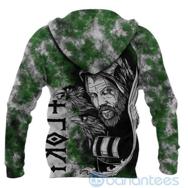Custom Viking Floki Valknut Viking Pattern Green All Over Printed 3D Hoodie Product Photo