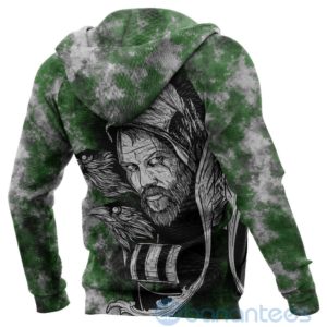 Custom Viking Floki Valknut Viking Pattern Green All Over Printed 3D Hoodie Product Photo