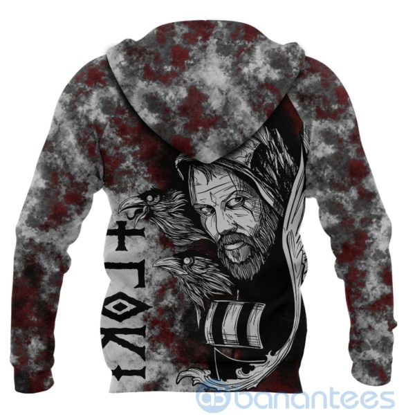 Custom Viking Floki Valknut Viking Pattern Red All Over Printed 3D Hoodie Product Photo