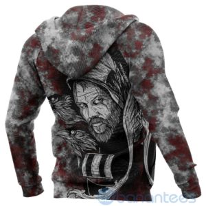 Custom Viking Floki Valknut Viking Pattern Red All Over Printed 3D Hoodie Product Photo