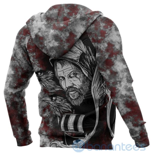 Custom Viking Floki Valknut Viking Pattern Red All Over Printed 3D Hoodie Product Photo