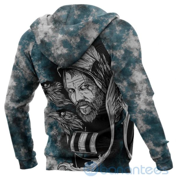 Custom Viking Floki Valknut Viking Pattern Turquoise All Over Printed 3D Hoodie Product Photo