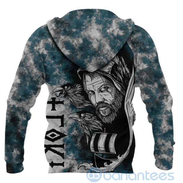 Custom Viking Floki Valknut Viking Pattern Turquoise All Over Printed 3D Hoodie Product Photo