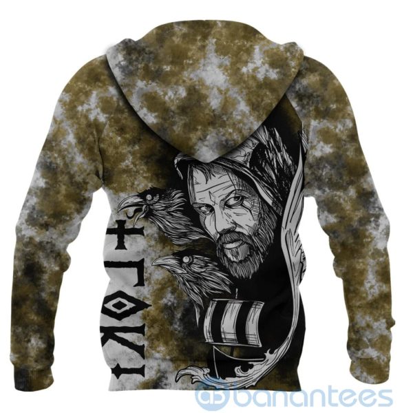 Custom Viking Floki Valknut Viking Pattern Yellow All Over Printed 3D Hoodie Product Photo