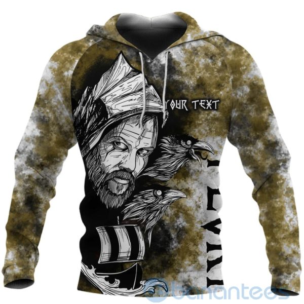 Custom Viking Floki Valknut Viking Pattern Yellow All Over Printed 3D Hoodie Product Photo