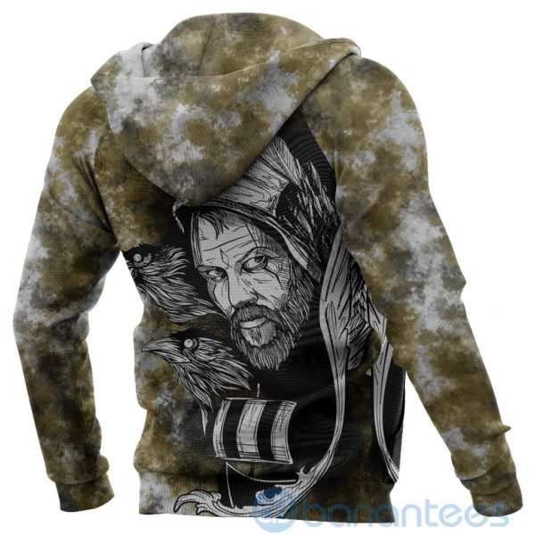 Custom Viking Floki Valknut Viking Pattern Yellow All Over Printed 3D Hoodie Product Photo
