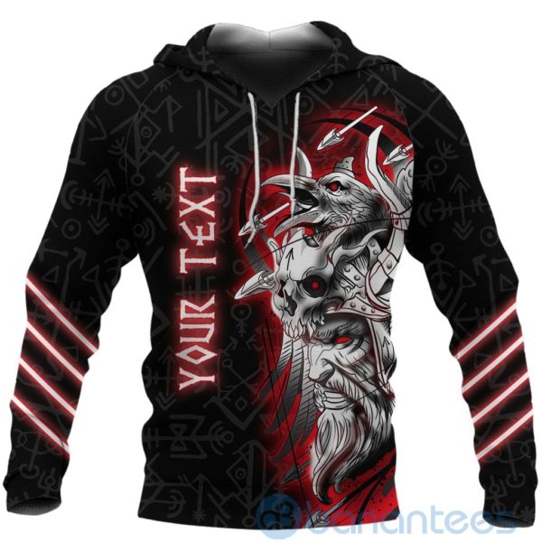 Custom Viking Odin And Raven All Over Printed 3D Hoodie Product Photo