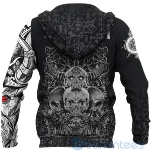 Custom Viking Skull Hornor All Over Printed 3D Hoodie Product Photo
