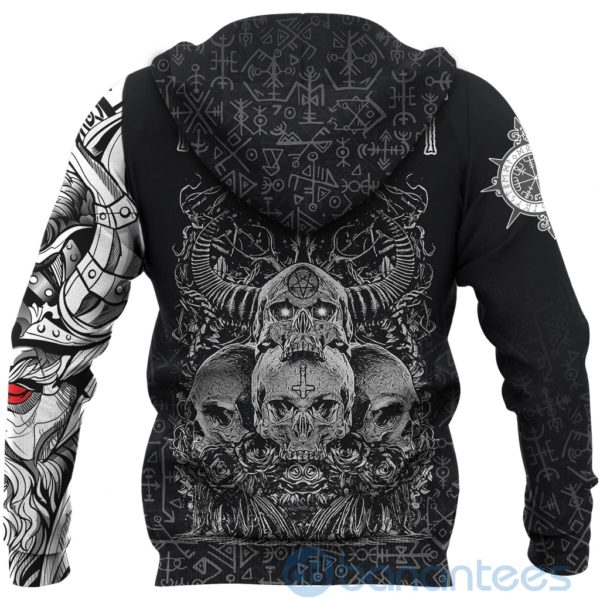 Custom Viking Skull Hornor All Over Printed 3D Hoodie Product Photo