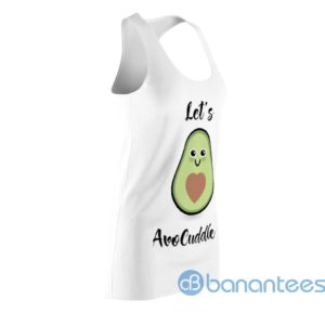Cute Avocado Let Avocuddle White Racerback Dress For Women Product Photo