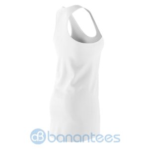 Cute Black Cat And Stars White Racerback Dress For Women Product Photo